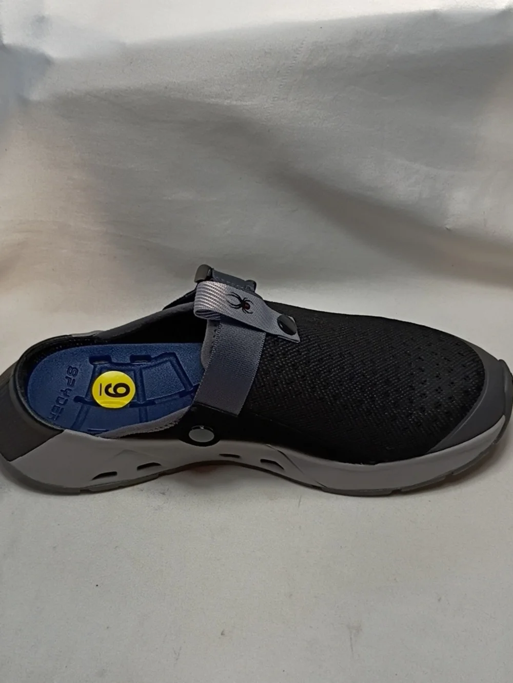 NWOB Spyder Ranger Mens Water Shoew Size 9 Black & Gray Slip-On Clogs Summer